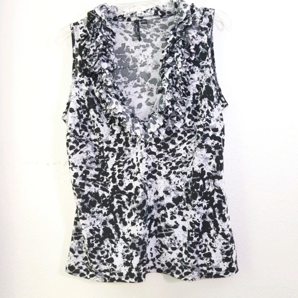 Essentials Milano ruffled neck Jersey tank top L